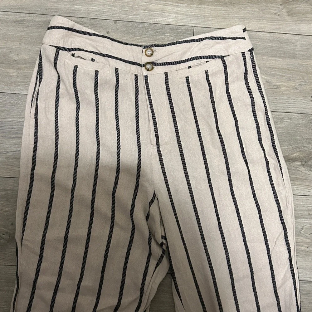 NWT Tahari Black and White Striped Wide Leg Pants - Picture 5 of 14